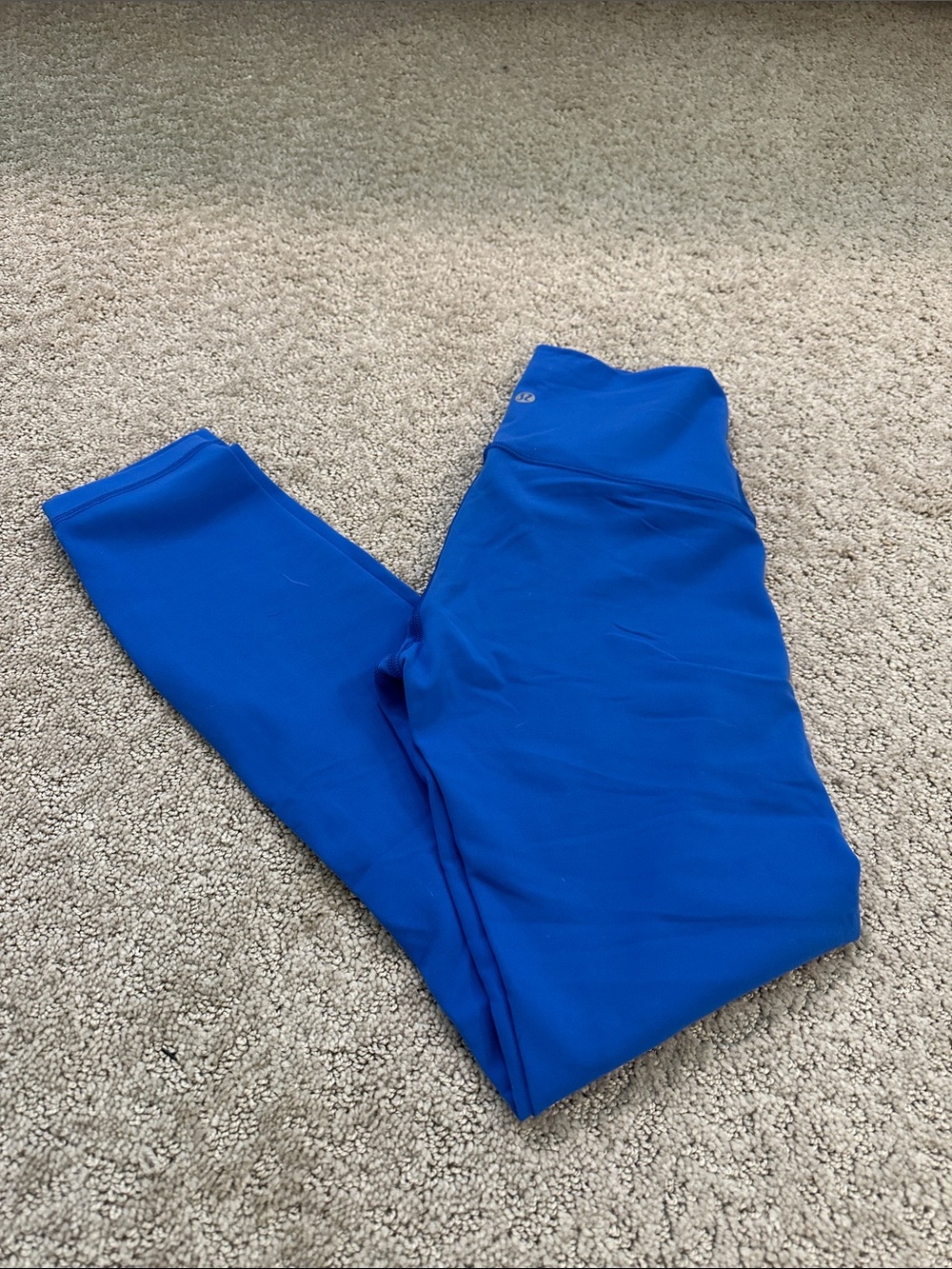 lululemon athletica wunder train Bright Blue High-Rise Leggings size 4.